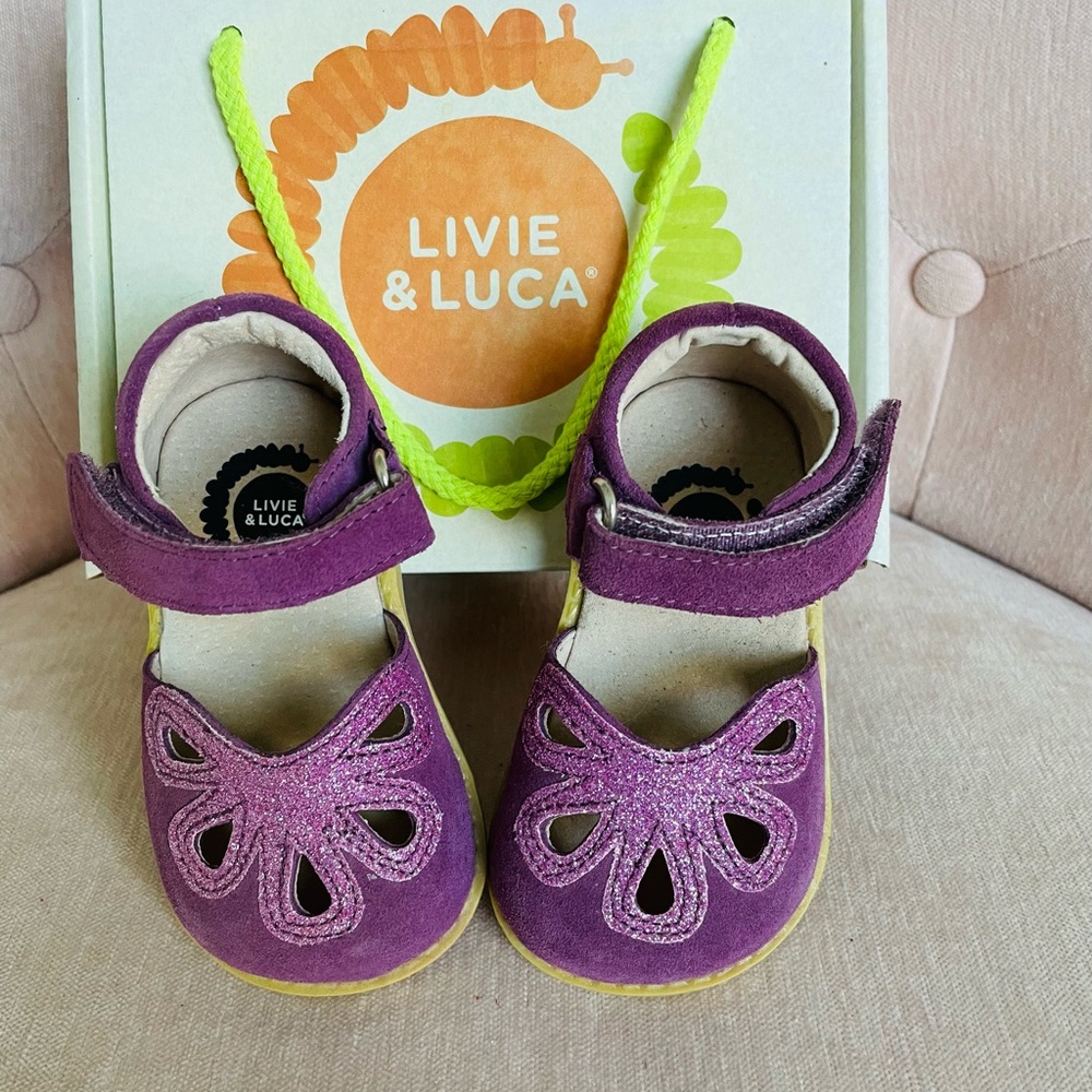 Livie & Luca Suede Petal Shoe Violet Size 4